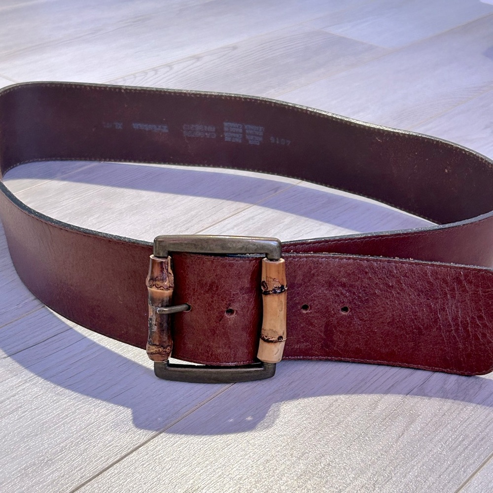 Tristant | Leather Belt with Bamboo Detailing